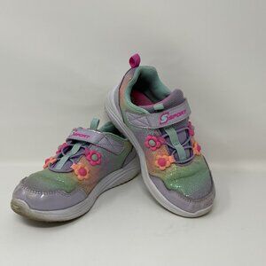 USED - Sport By Sketchers Toddler Girls Rainbow Velcro Shoes Size 12